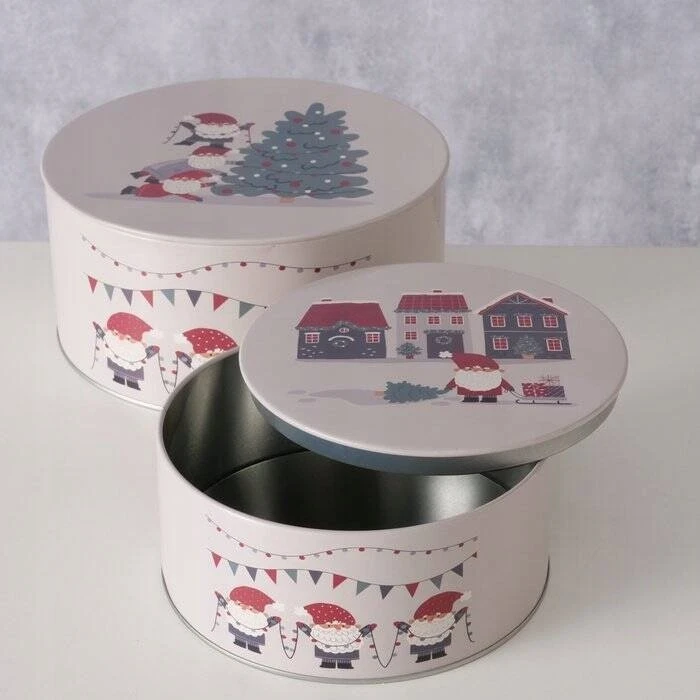 Boltze Home Rinkinys iš dviejų MONTI laikymo skardinių, Ø 16-20 cm