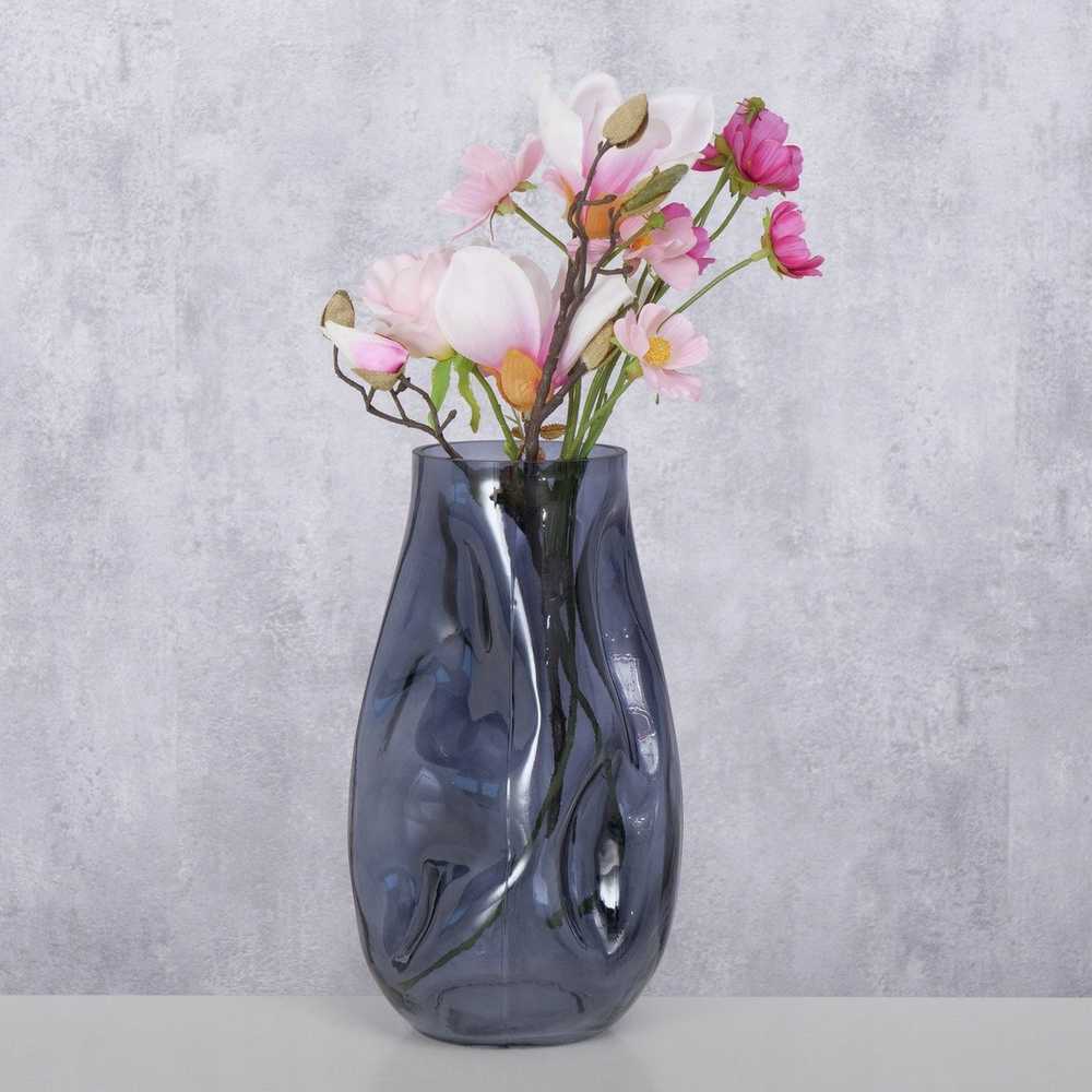 Boltze Home Vaza stiklinis LOJIN, metalo sp. šešėlis, 27,8 cm