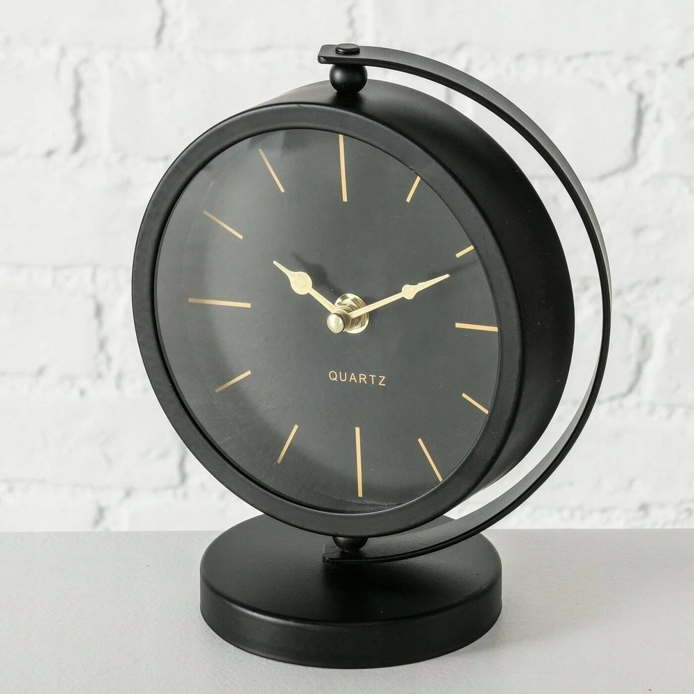 Boltze Juodas BALIA stalinis laikrodis, auksinės rodyklės, 20 cm