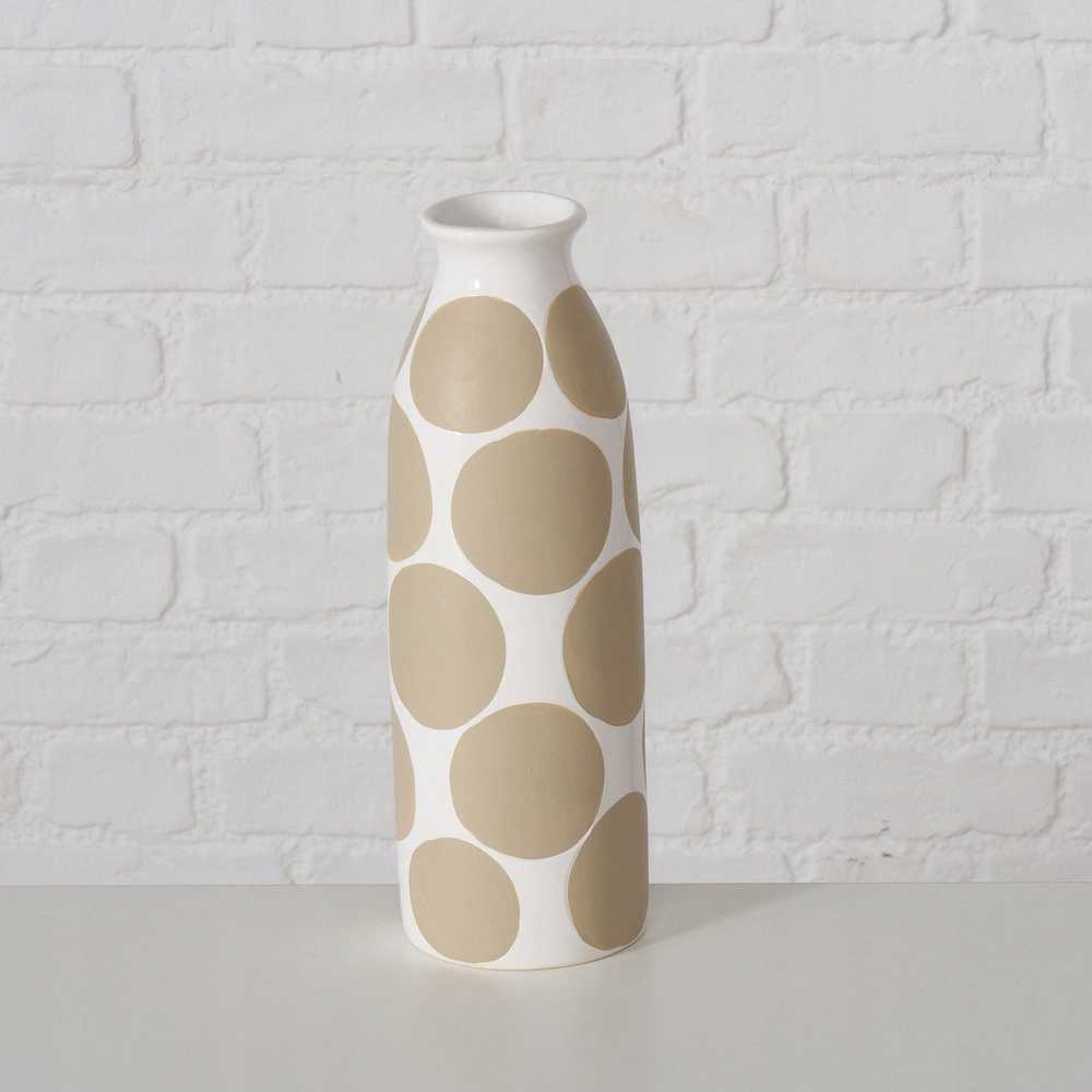 Boltze Keraminė vaza su grafiniu raštu PUNTY, 28 cm