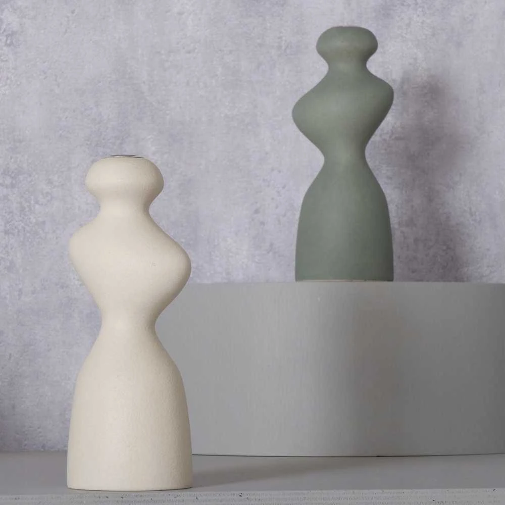 Boltze Keraminė netaisyklingos formos žvakidė MORANA, 22 cm