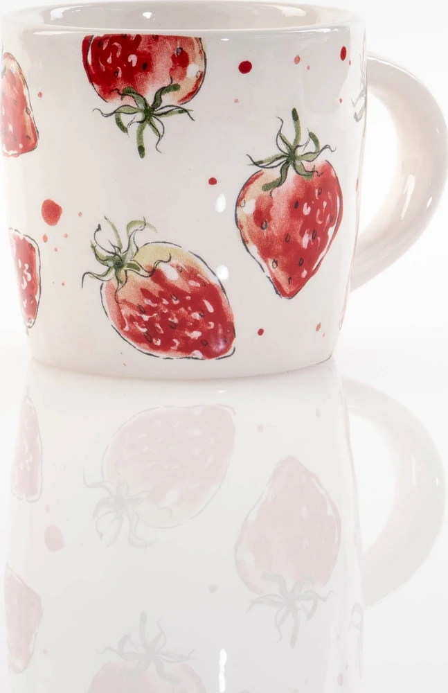Boltze Keraminis puodelis su braškėmis BRAŠKĖS, 450 ml