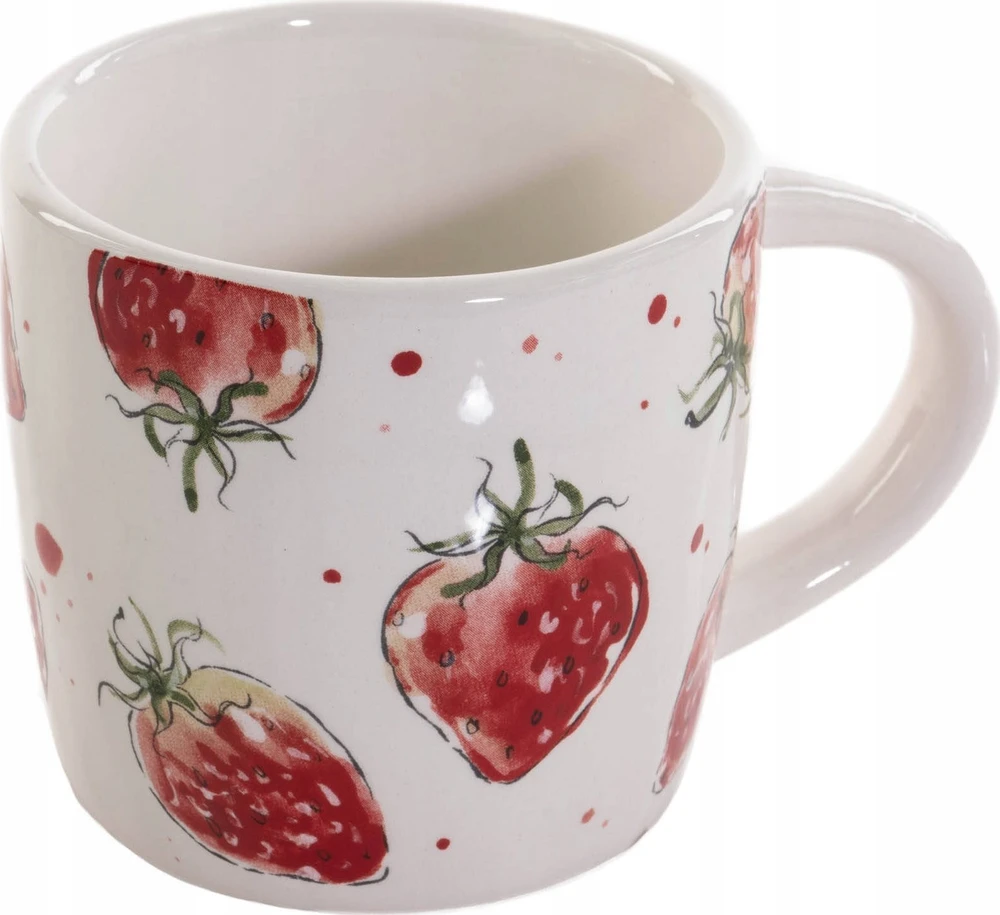 Boltze Keraminis puodelis su braškėmis BRAŠKĖS, 450 ml