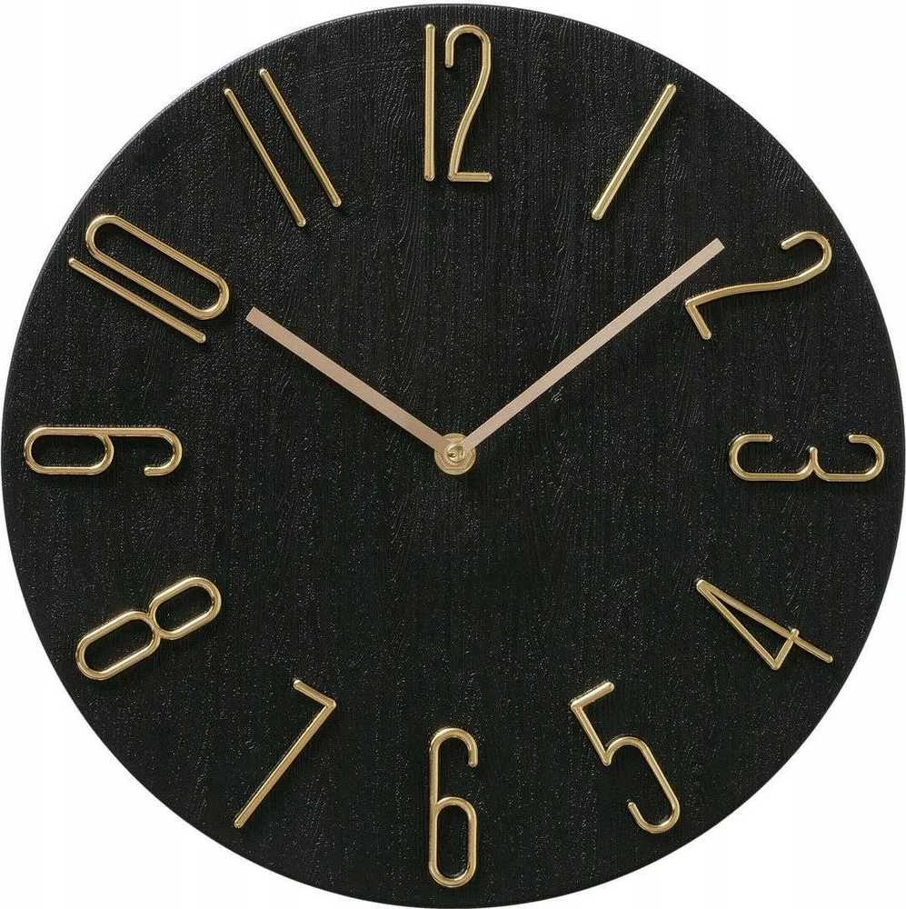 Nežinomas Laikrodis TEMPO 2043987, aukso/juoda, plastikas, D30 cm