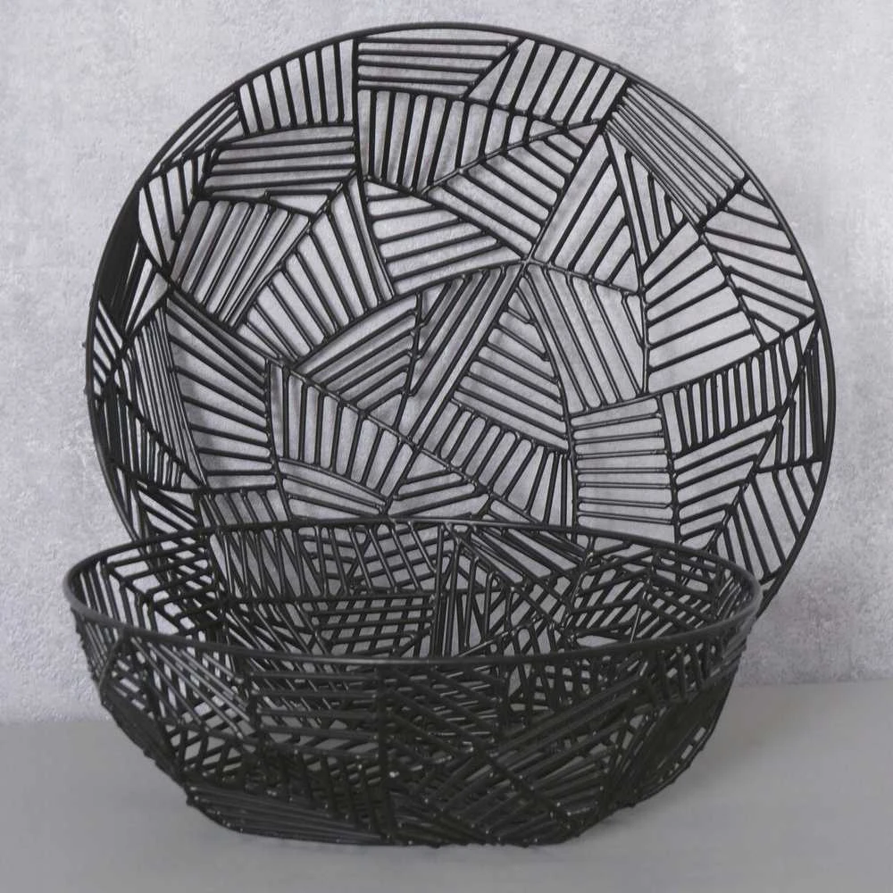 Boltze Dekoratyvinės metalinės lėkštės GRAPHINA, 2 vnt. Ø 25-30 cm