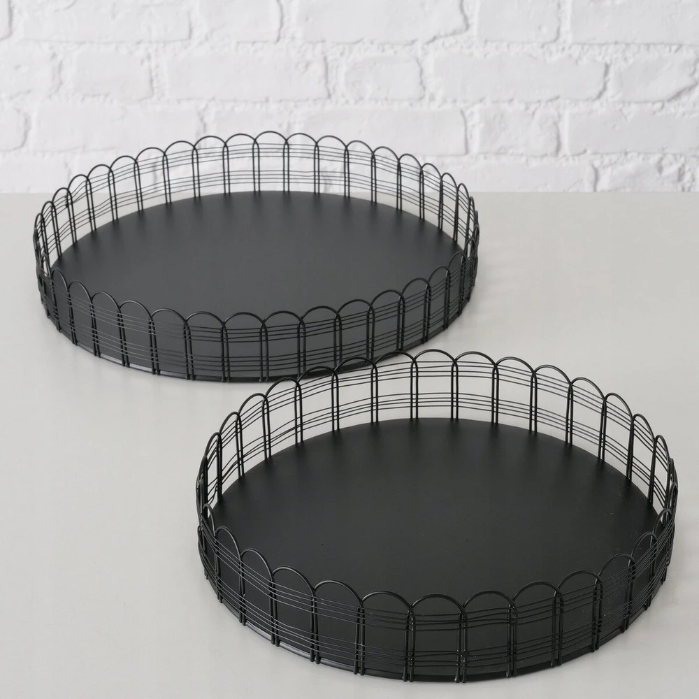 Boltze WEIRY metaliniai padėklai, 2 vnt. Ø 25-31 cm