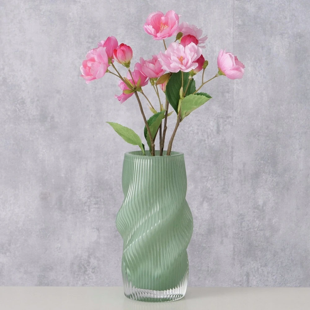 Boltze Smulkinto stiklo vaza, VERESE formos, 19 cm