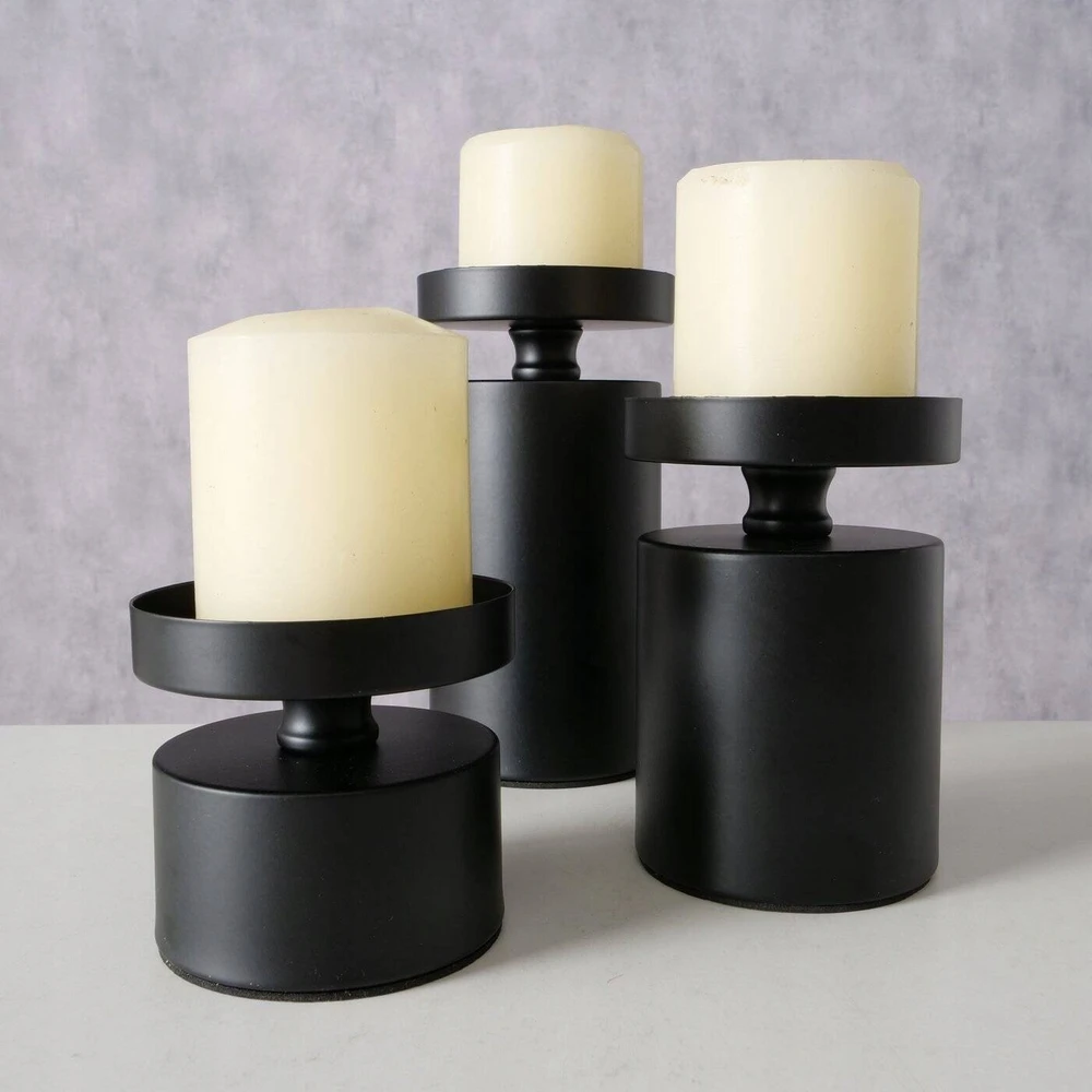Boltze Table žvakidės storoms MERIL žvakėms, 3 vnt, Ø 7,5 cm