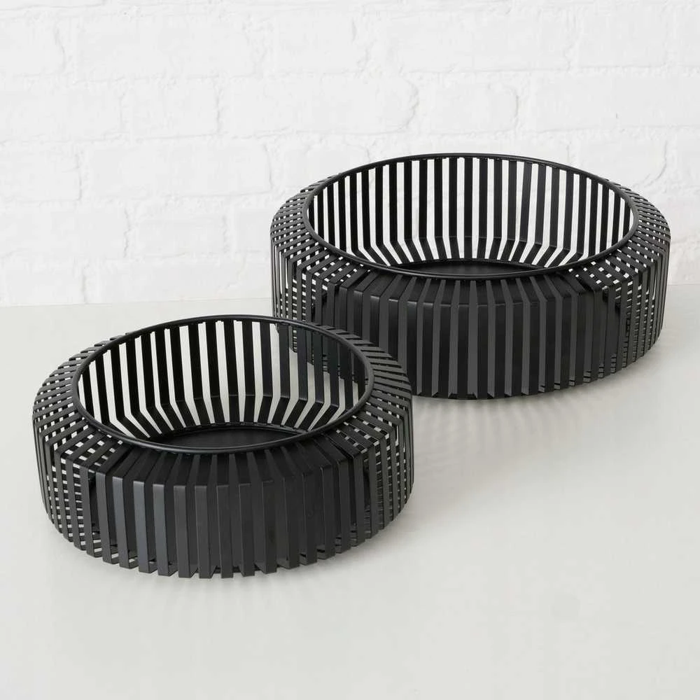 Boltze Dekoratyvinės metalinės dubenys VIKI, 2 vnt. Ø 24-30 cm