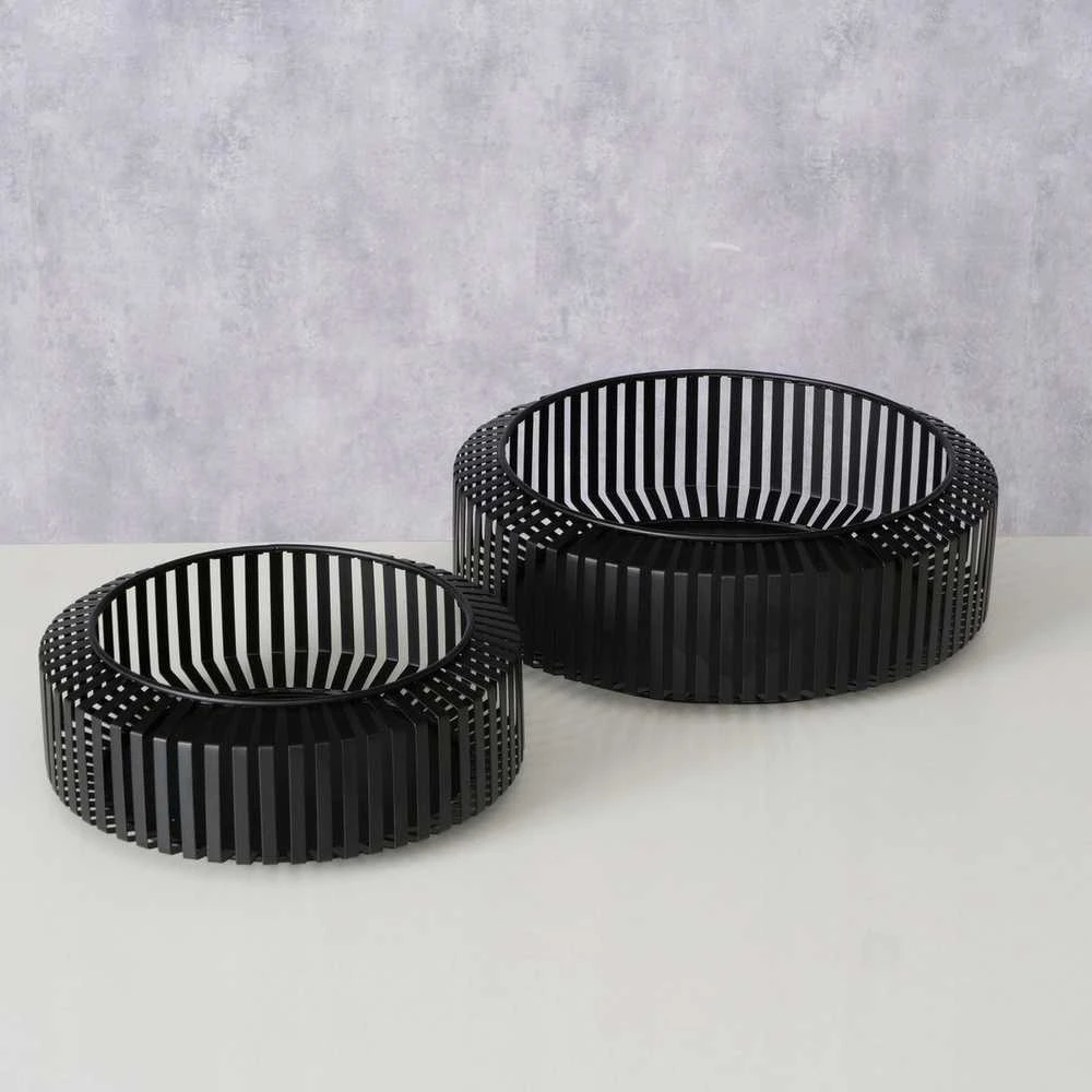 Boltze Dekoratyvinės metalinės dubenys VIKI, 2 vnt. Ø 24-30 cm