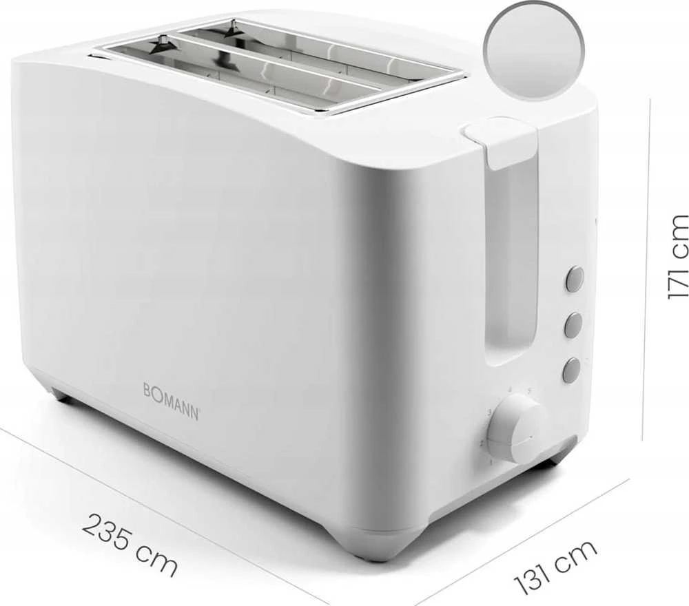 Bomann Bomann TA 6065 CB baltas 2 gabalėlių skrudintuvas