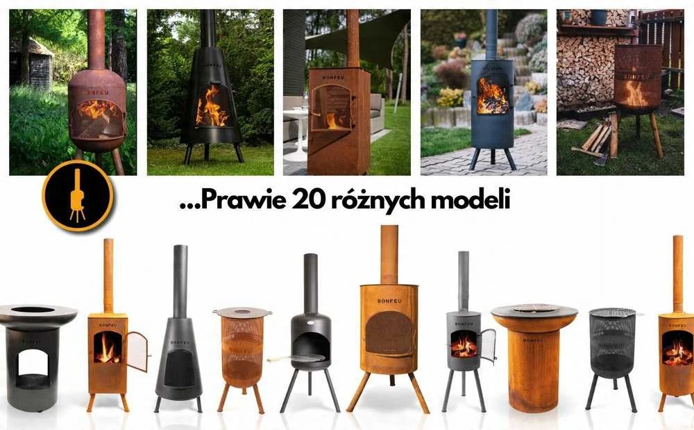 Bonfeu Bonton 40 4000R sodo židinys, rūdžių spalvos