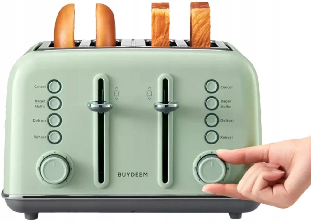 BUYDEEM 4 riekelių skrudintuvas, modelis DT640E, spalva „Cozy Greenish“, ES
