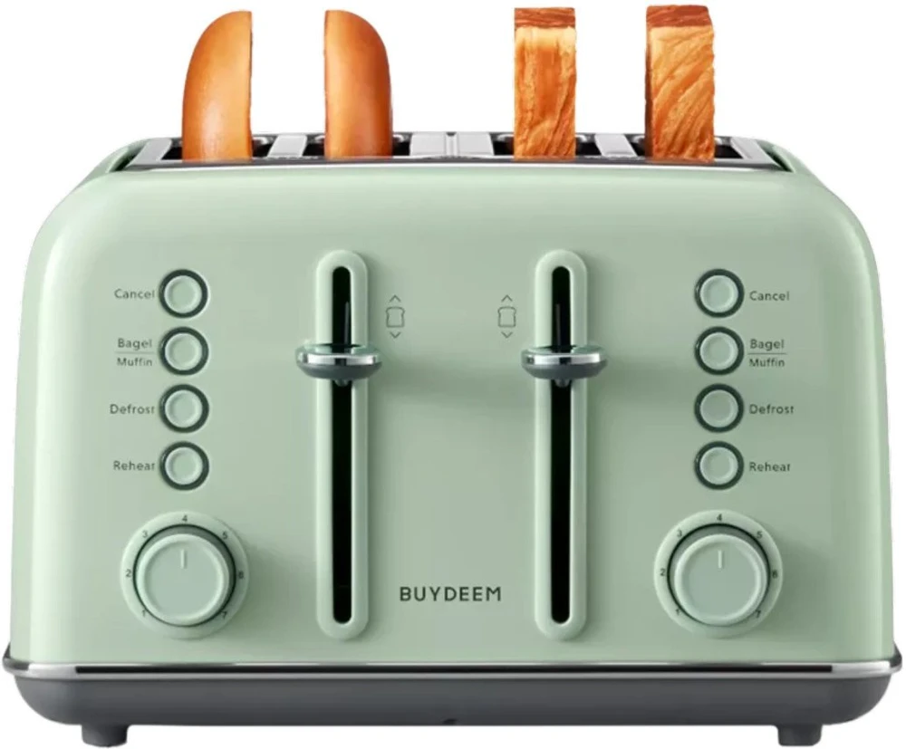 BUYDEEM 4 riekelių skrudintuvas, modelis DT640E, spalva „Cozy Greenish“, ES
