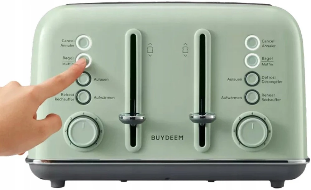 BUYDEEM 4 riekelių skrudintuvas, modelis DT640E, spalva „Cozy Greenish“, ES