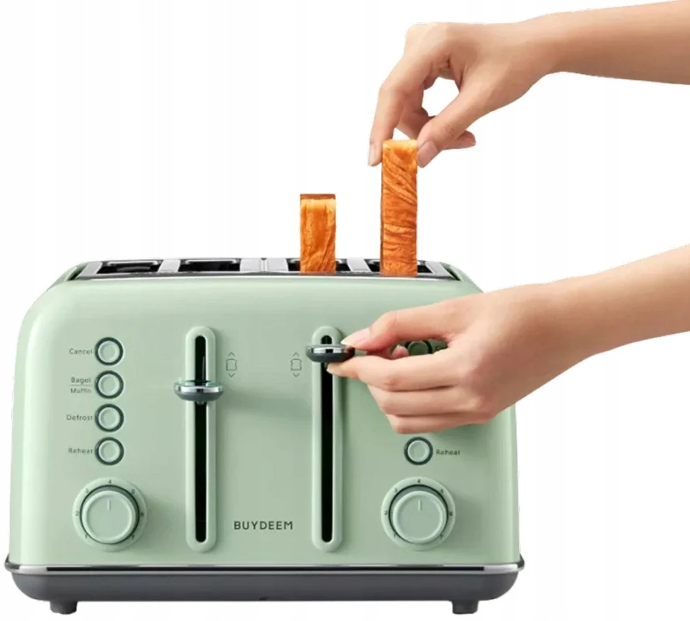 BUYDEEM 4 riekelių skrudintuvas, modelis DT640E, spalva „Cozy Greenish“, ES