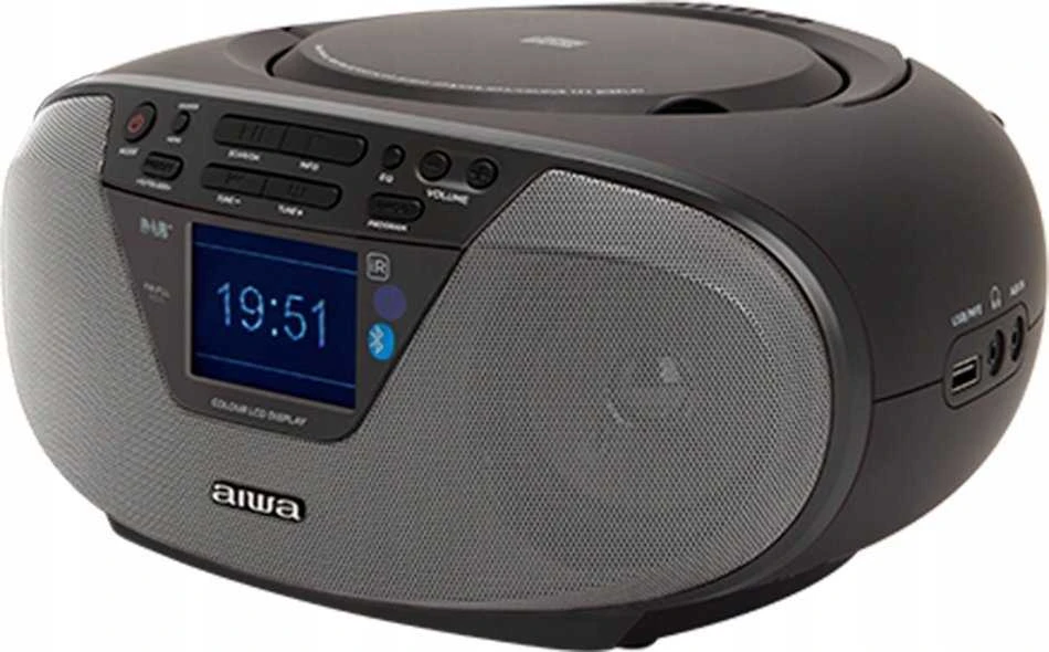 Grotuvas Aiwa Boombox AIWA BBTU-500 DAB+/FM RDS/CD/USB/BT juoda