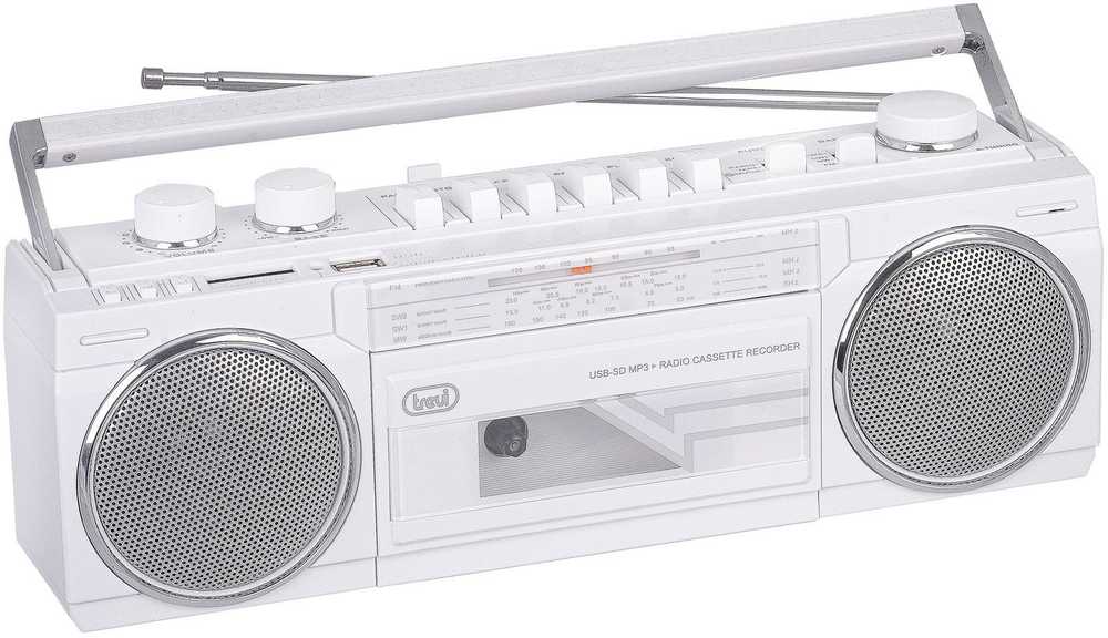 Radiomagnetolas Trevi Boombox RR501 kasetė/BL/USB/SD baltas