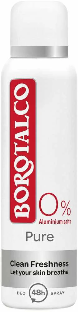 Borotalco Dezodorantas Purškiklis 48H Pure (Dezodorantas Purškiklis), 150 ml