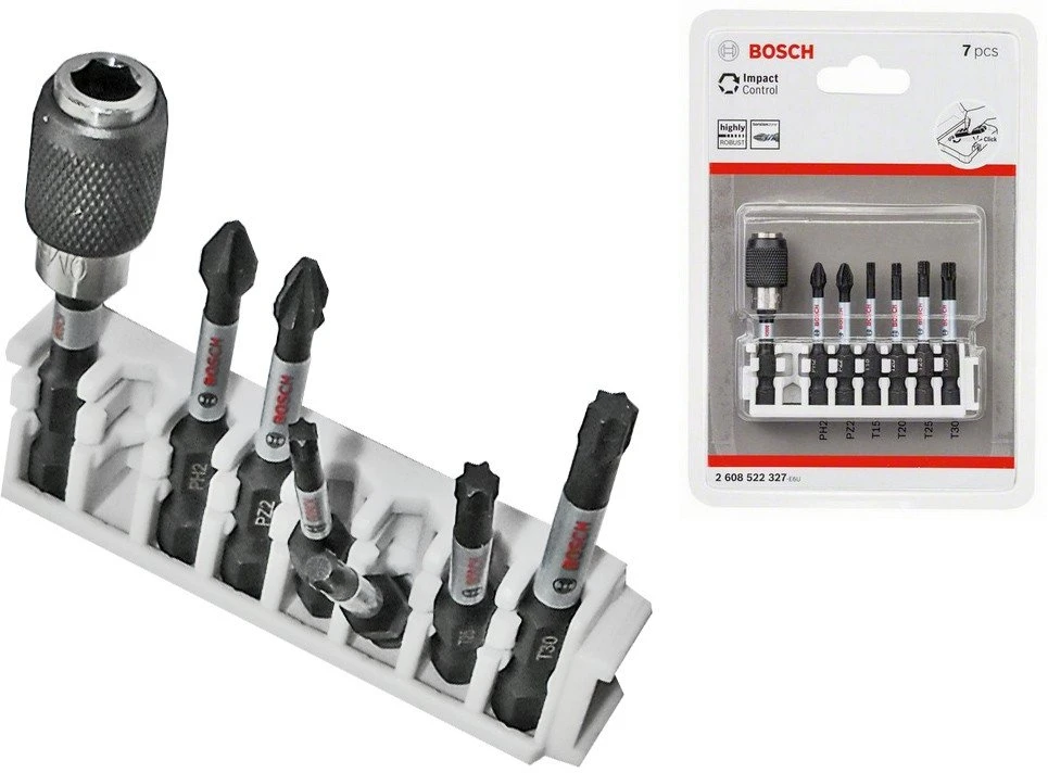 Bosch 7 dalių antgalių kompl. L=50mm, Impact Control