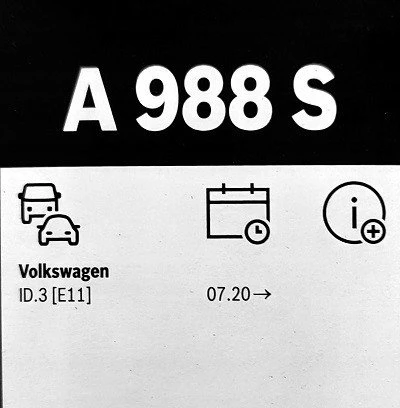 Bosch Valytuvų šepetėliai VW ID.3 (E11, E12) CUPRA BORN (K11)