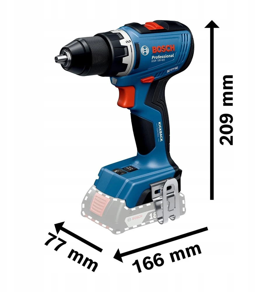 Bosch GSR 18V-65, LB, 2x4.0PrC, 18V-40