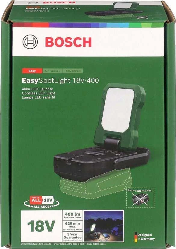 Šviestuvas Bosch EasySpotLight 18V-400; 18 V (be akumuliatoriaus ir pakrovėjo)