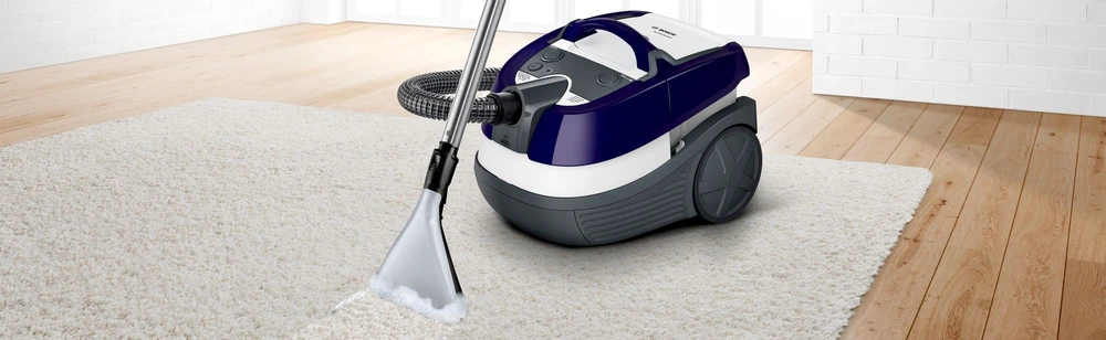 Sauso ir šlapio valymo dulkių siurblys Bosch AquaWash&Clean BWD41740, Violetinis