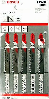 Bosch 5 siaurapj. pjūkleliai T 102 D, Clean for PP