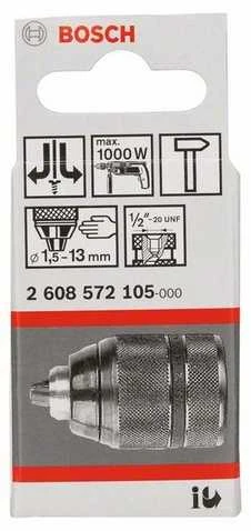 Bosch Greitos fiks.gręžimo patr 1/2-20, 1,5-13,0 mm