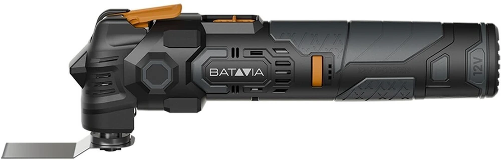 Akumuliatorinis daugiafunkcis pjovimo ir šlifavimo įrankis Batavia 12 V – „Fixxpack 2.0“ rinkinys (su 2.0 Ah baterija Ir USB-C įkrovimo laidu)