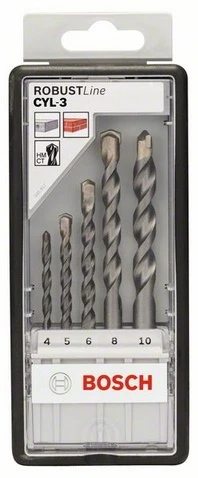 Bosch grąžtų betonui rinkinys Robust Line Silver Percussion 2607010524 5 vnt.
