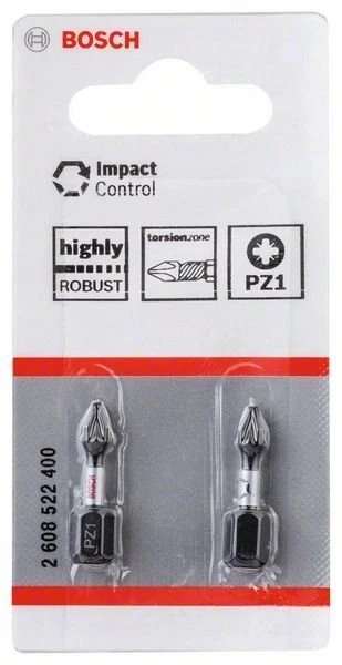 Bosch Suktuvo antgaliai PZ1 2 vnt./ Impact, L=25mm