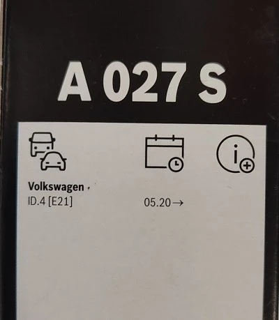 Valytuvų komplektas Bosch Aerotwin A027S, 700/450 mm