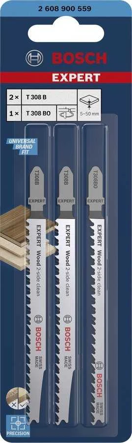 Bosch 3 siaurapj.pjūkleliai 2x T308B, 1x T308BO