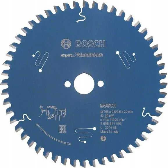 Pjovimo diskas Bosch Expert for Aliuminio 2608644095; 165x20 mm; Z52