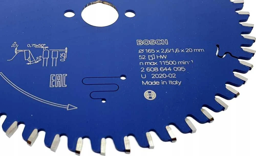 Pjovimo diskas Bosch Expert for Aliuminio 2608644095; 165x20 mm; Z52