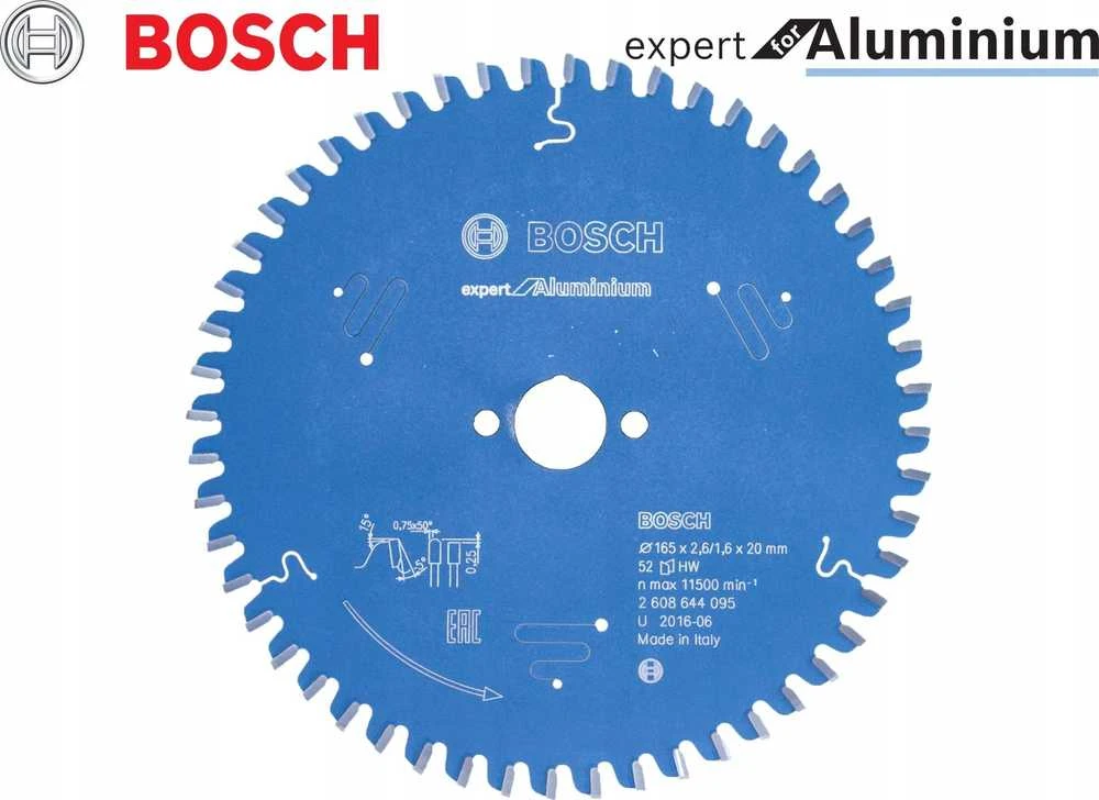 Pjovimo diskas Bosch Expert for Aliuminio 2608644095; 165x20 mm; Z52