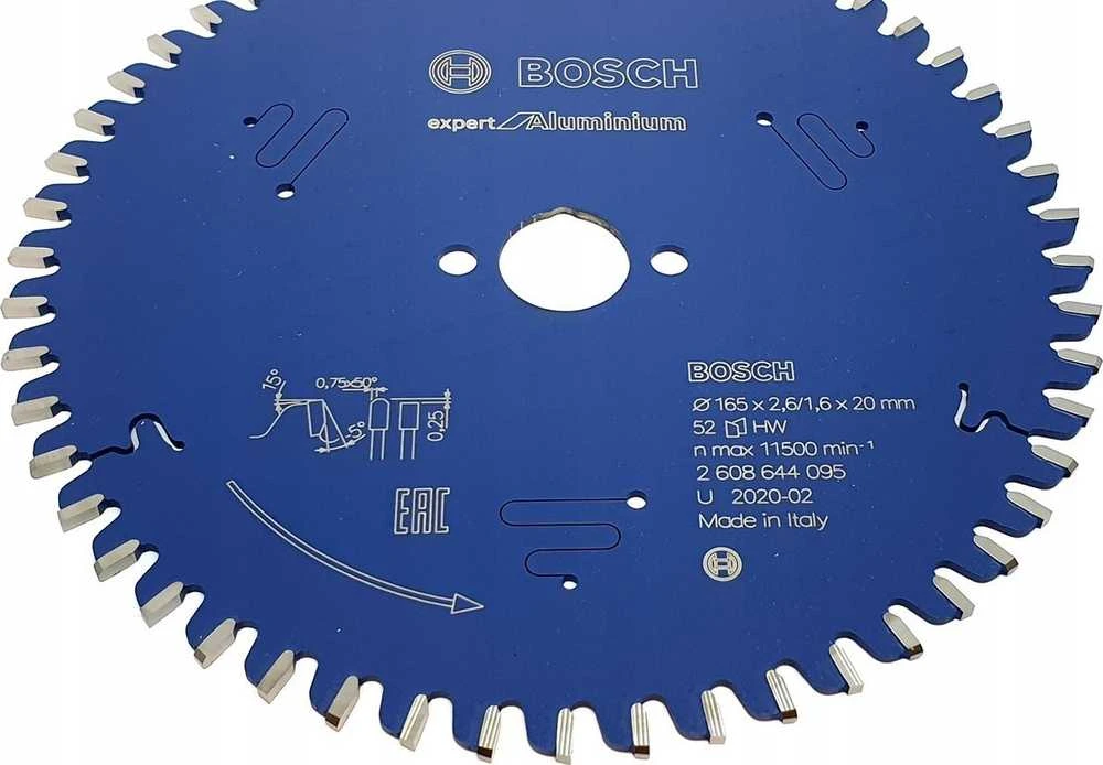 Pjovimo diskas Bosch Expert for Aliuminio 2608644095; 165x20 mm; Z52