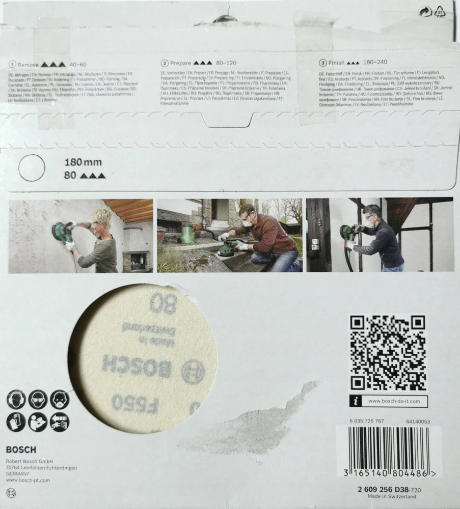 Bosch Bosch FIBERSLIBEBLAD PWR 180 K80 5STK