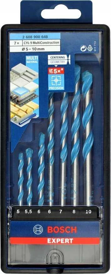 Grąžtas Universalių grąžtų komplektas Bosch 2608900648; 5-10 mm; 7 vnt.