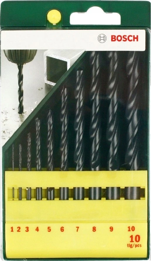 Grąžtas Bosch HSS-R Metal Drill Bit Set 10 pc(s)