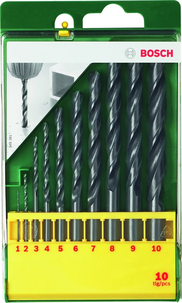 Grąžtas Bosch HSS-R Metal Drill Bit Set 10 pc(s)