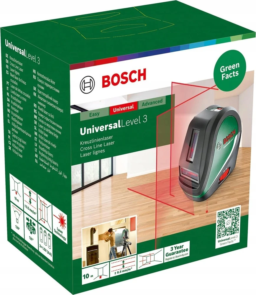 Bosch UniversalLevel 3 Kryžm.linijų lazeris