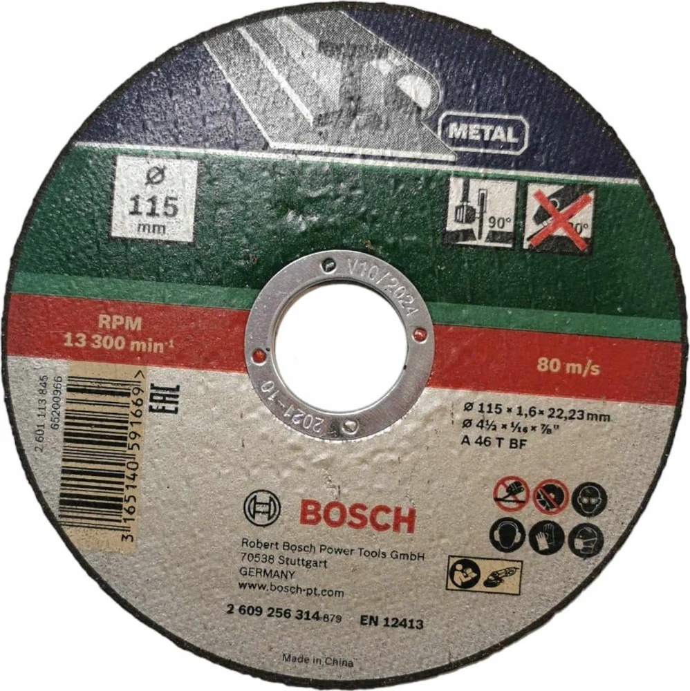 Bosch Bosch PJOVIMO DISKAS METALINIS 115X1,6MM TIESUS