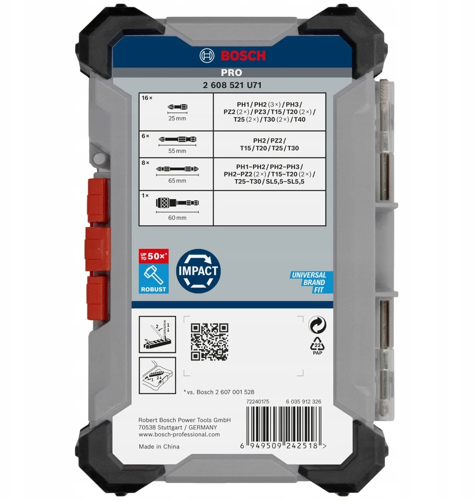 Bosch 31 dalių antgalių kompl. PRO Impact
