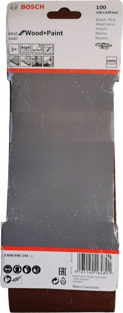 Bosch Bosch Schleifband Körnung 100 (L x B) 620 mm x 100 mm 2608606144 3 St. (2608606144)
