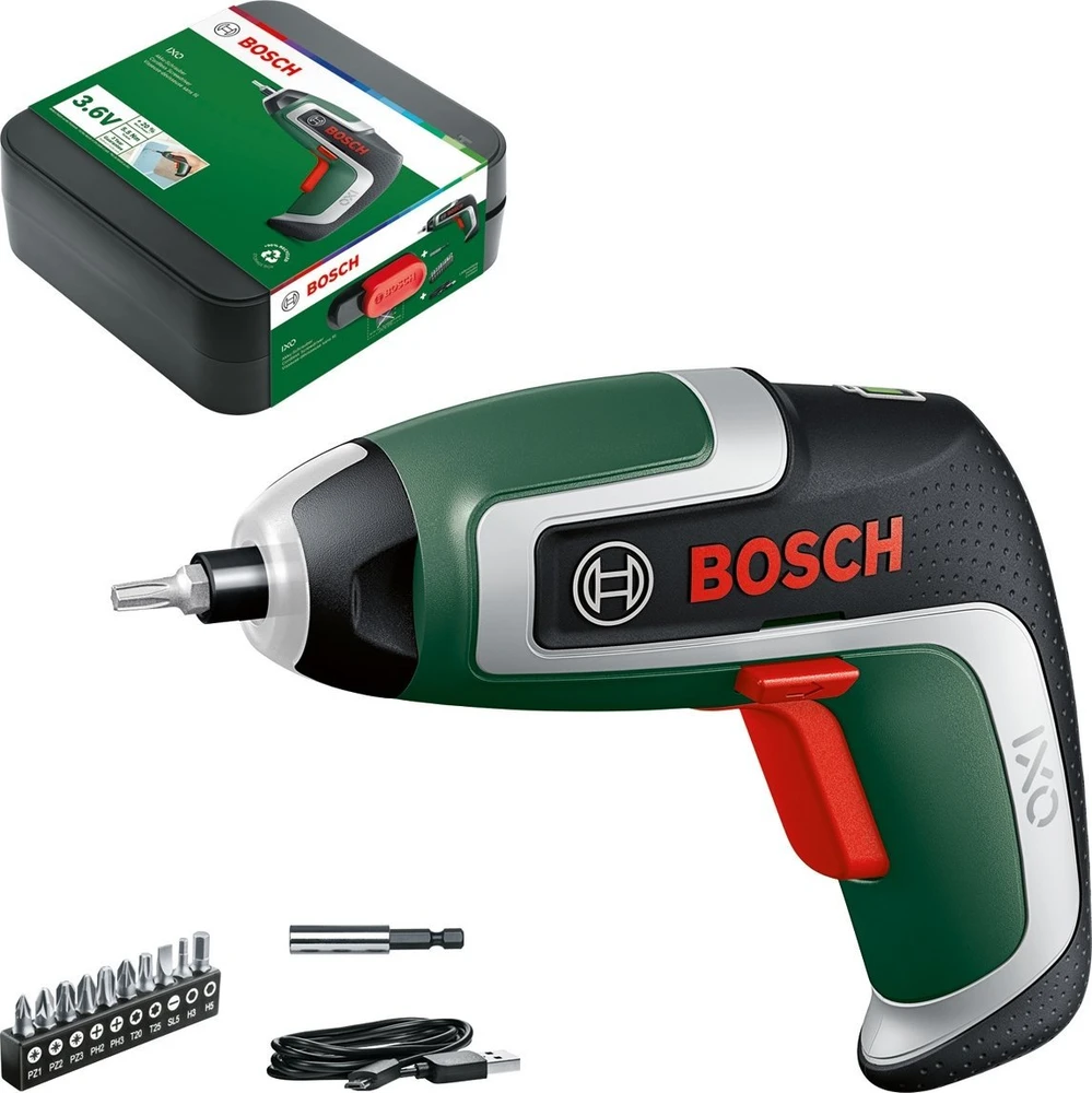 Akumuliatorinis suktuvas Bosch IXO 7 Flexi Set; 3,6 V; 1x2,0 Ah akum.