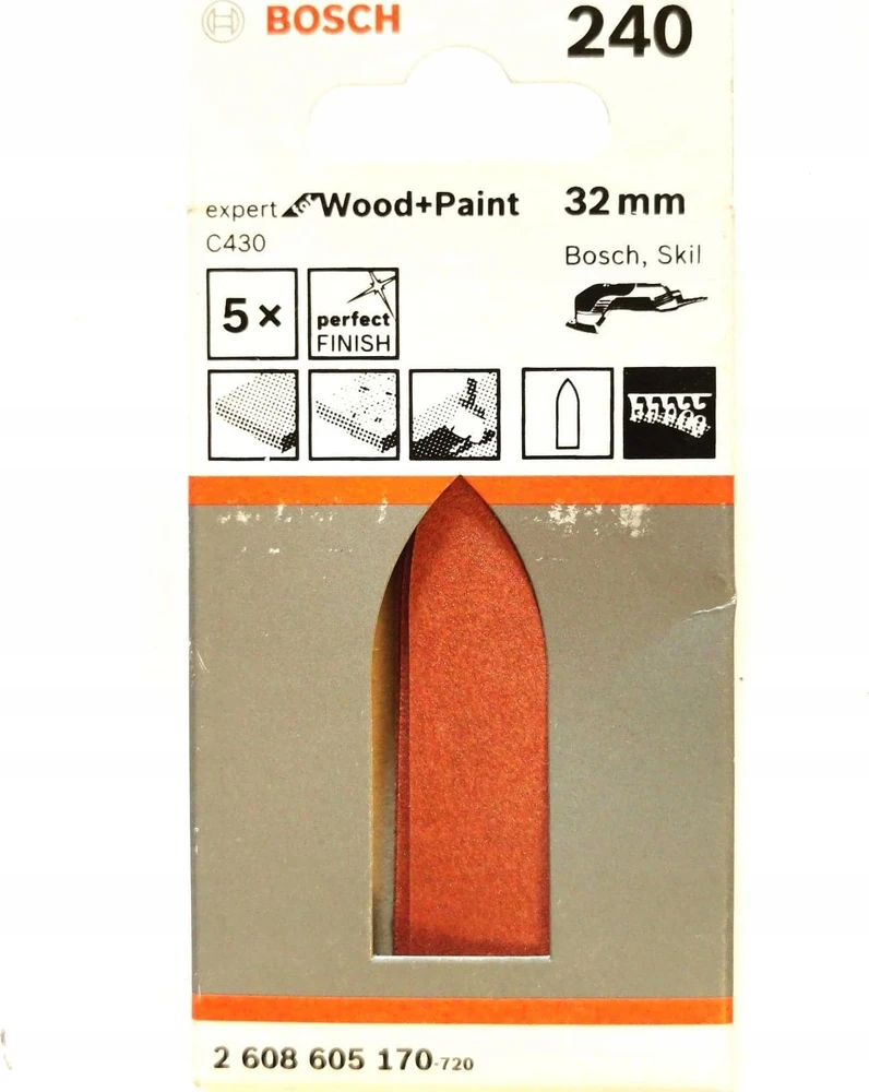 Bosch Bosch SLIBEBLAD DELTA EW 32MM K240 5 STK