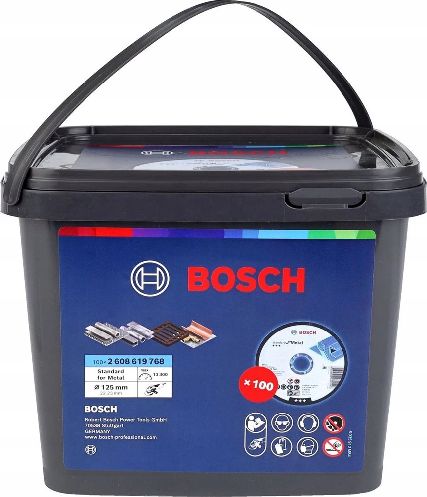BOSCH METALINIS DISKAS 125 mm x 1,0 mm x 22 mm STANDARTINIS METALUI /100 vnt. KIBIRŲ